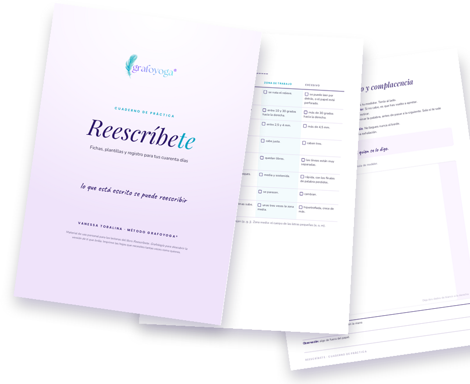 Páginas del cuaderno de práctica de Reescríbete